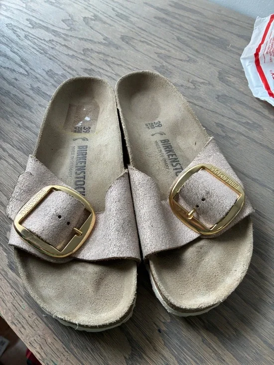 [Birkenstock] Madrid Big Buckle Washed Metallic Rose Gold sandal 39 - Picture 12 of 12